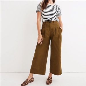 Madewell pleated wide leg pants